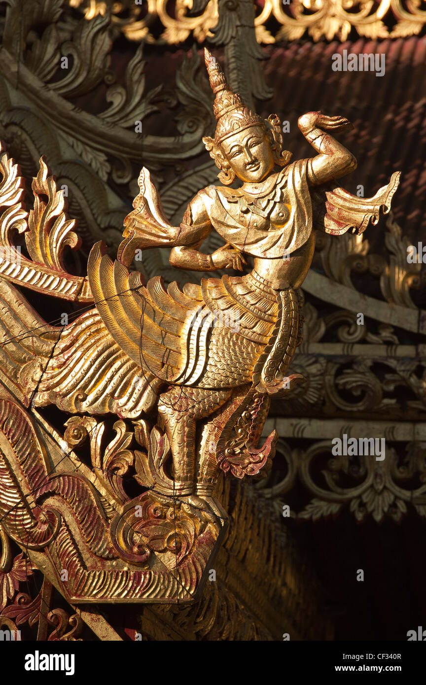 Elk208-1744v Thailand, Lampang, Wat Phra Kaew Don Tao, Burmese style mondop, 1909, detail Stock Photo