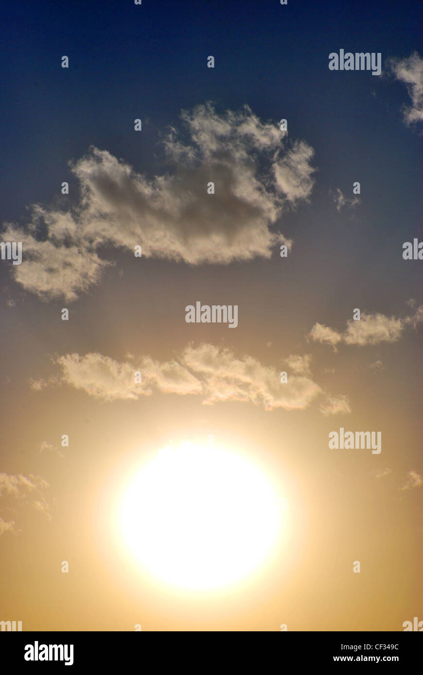 Sun with Clouds Stock Photo