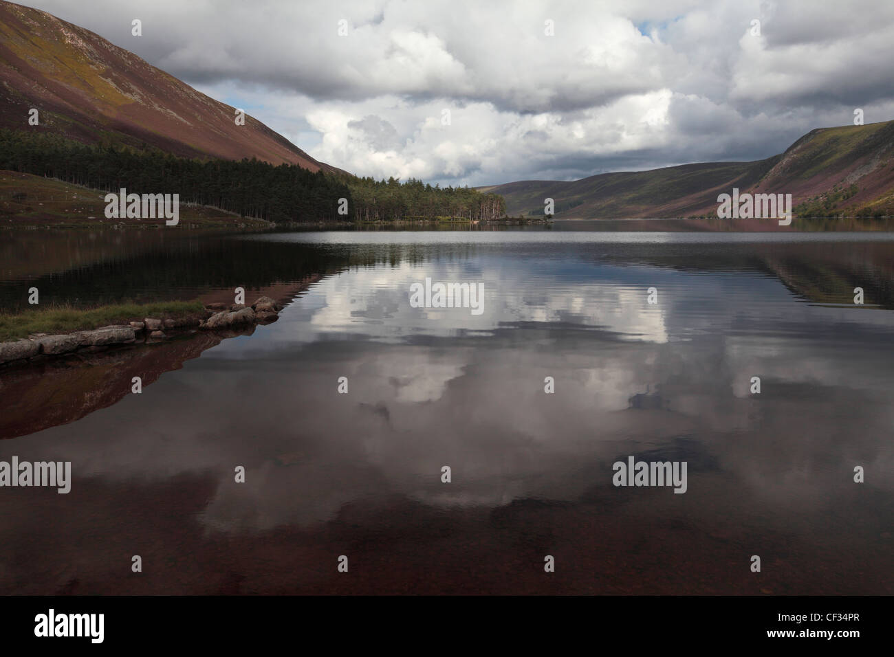 Loch Muick in the Cairngorms National Park. Stock Photo