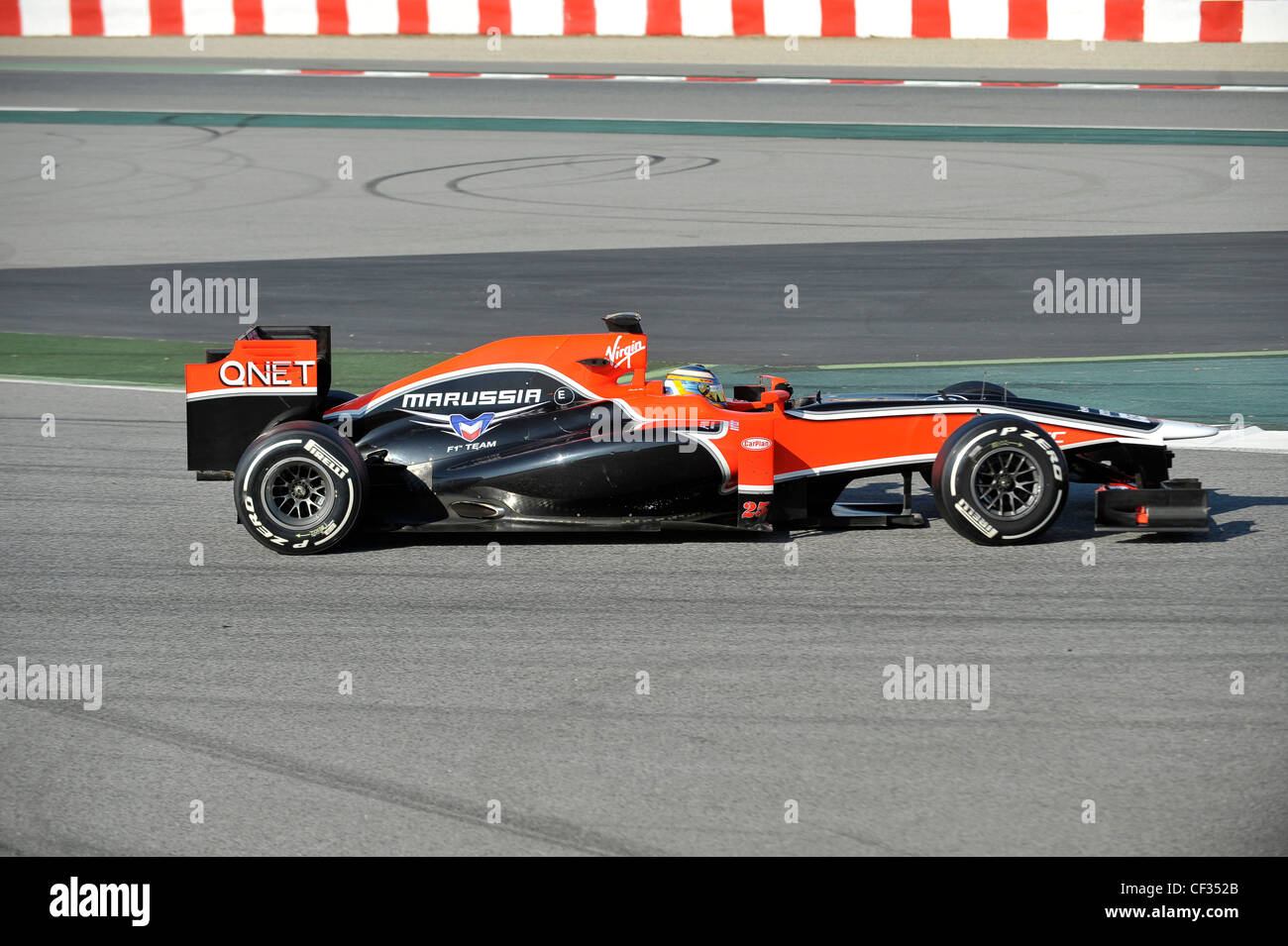 Charles Pic (FRA), Marussia during Formula One testing sessions on Circuito Catalunya, Spain Stock Photo