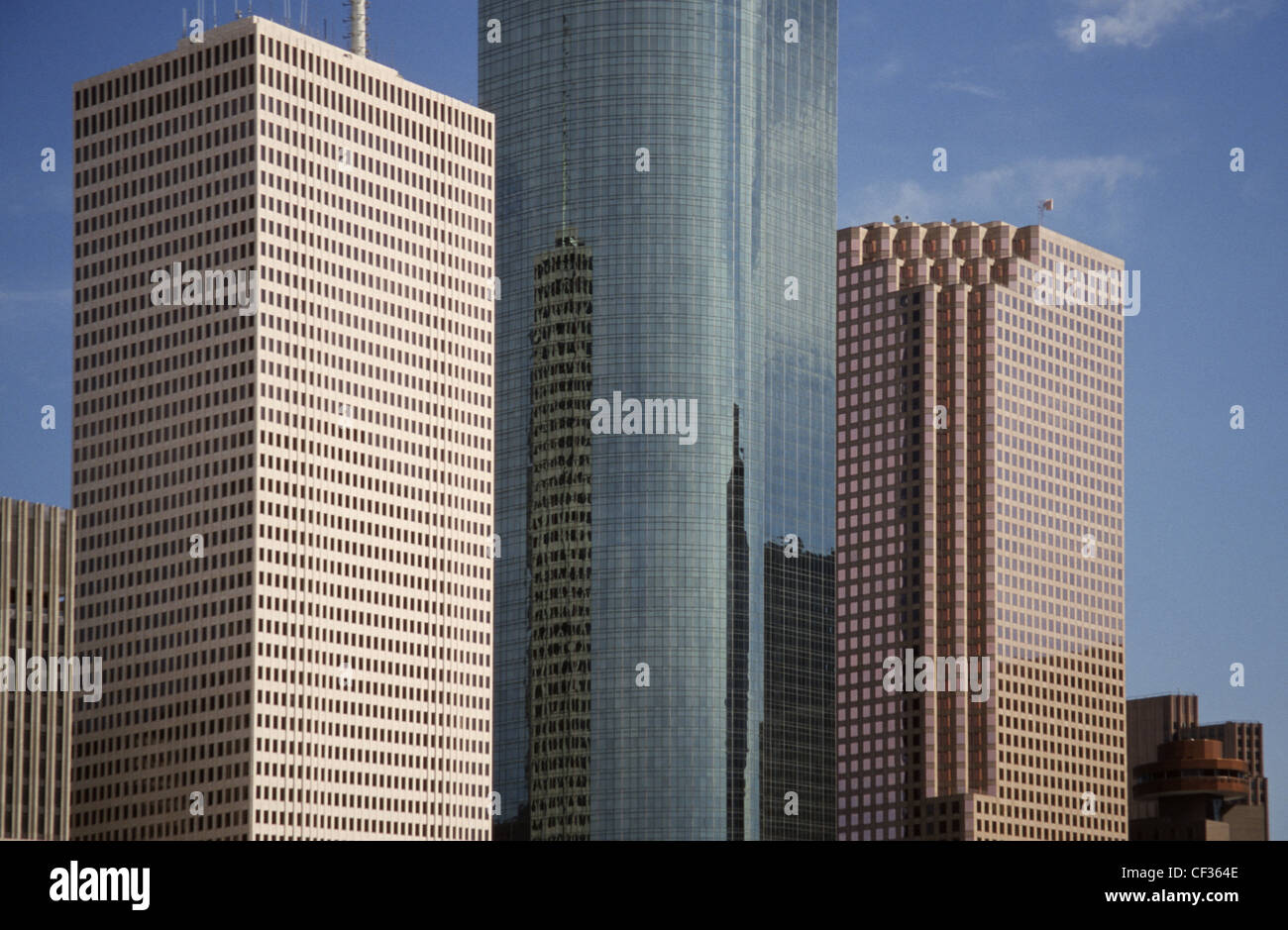 USA Houston Texas Buildings from Freeway Stock Photo - Alamy