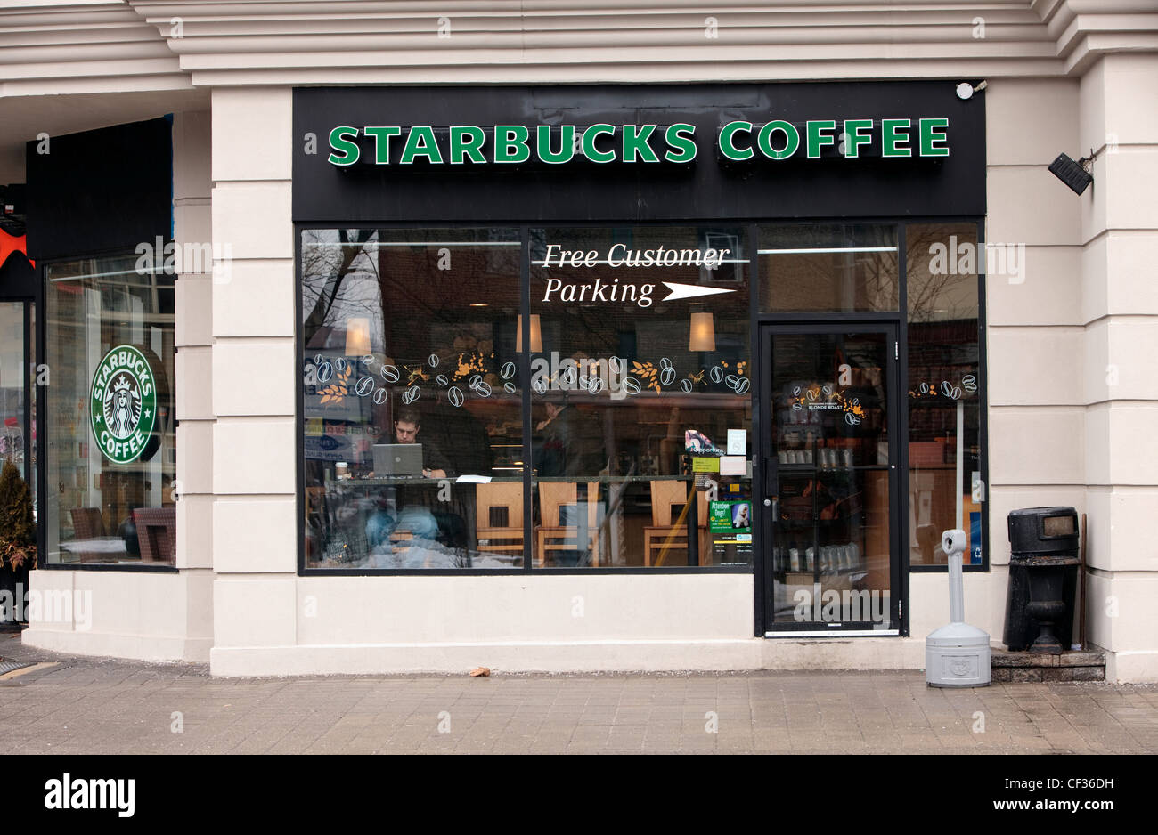 Starbucks Coffee in Toronto,Canada Yonge street Stock Photo