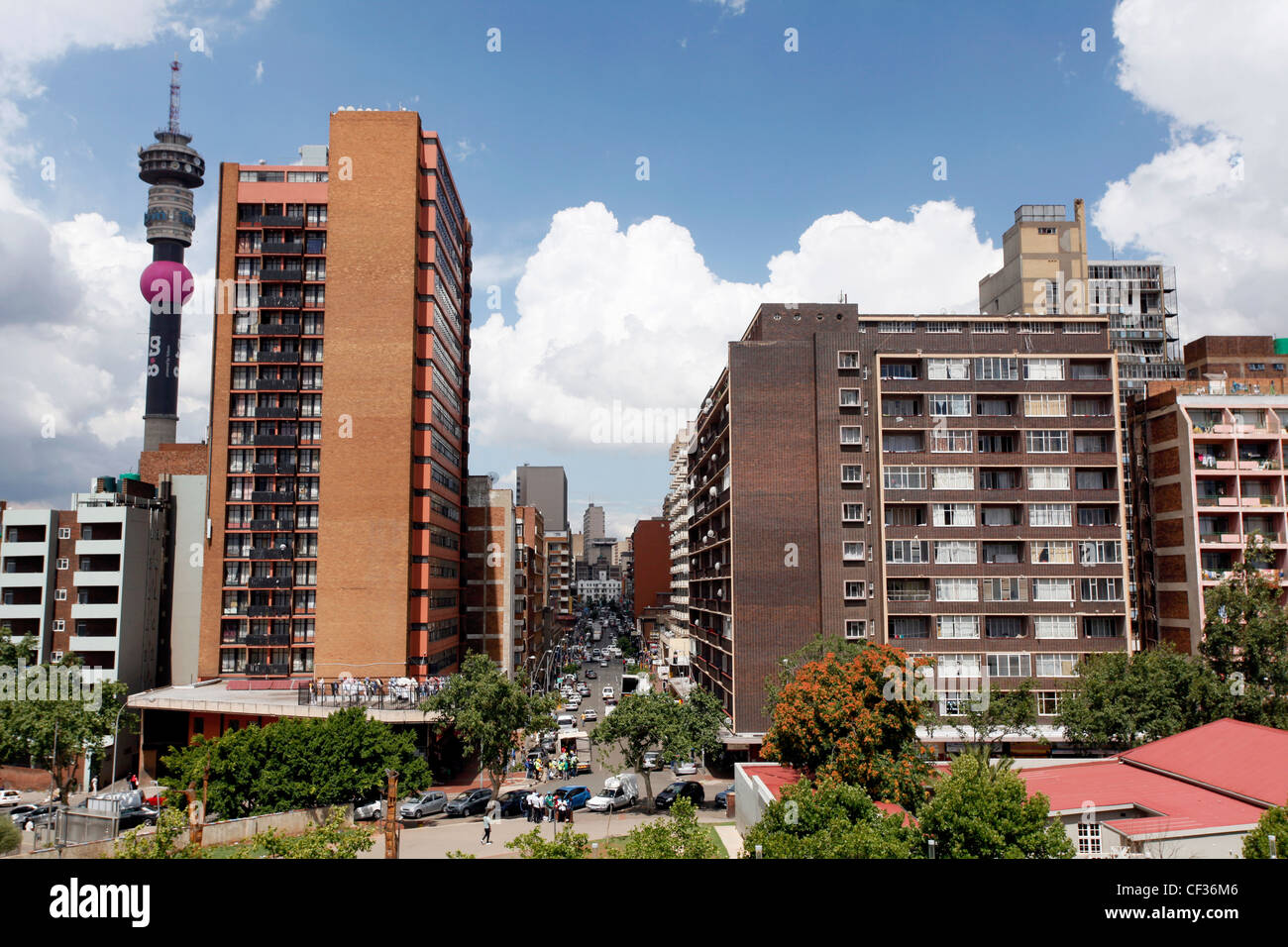 Hillbrow is the inner city residential neighbourhood of Johannesburg, Gauteng Province, South Africa. Stock Photo