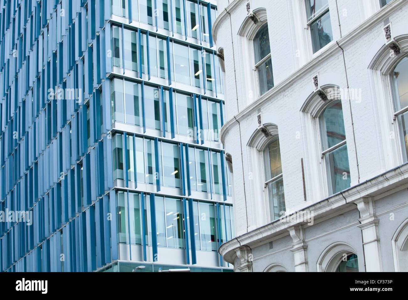 A view of the Blue Fin building in London. Stock Photo