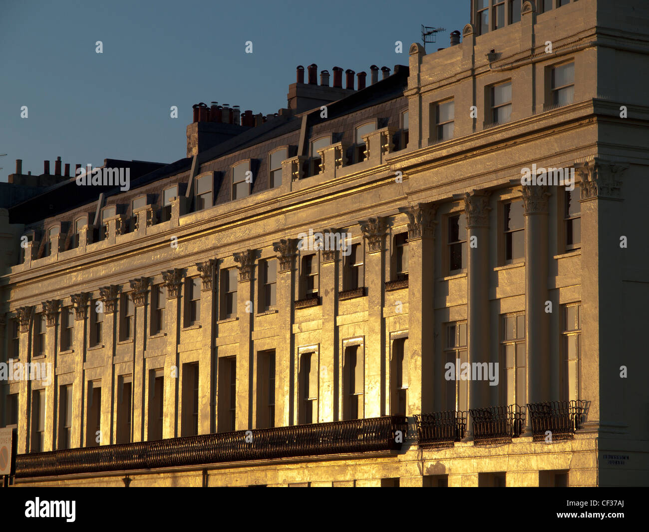 Brunswick Terrace, Brighton & Hove in evening sun Stock Photo Alamy