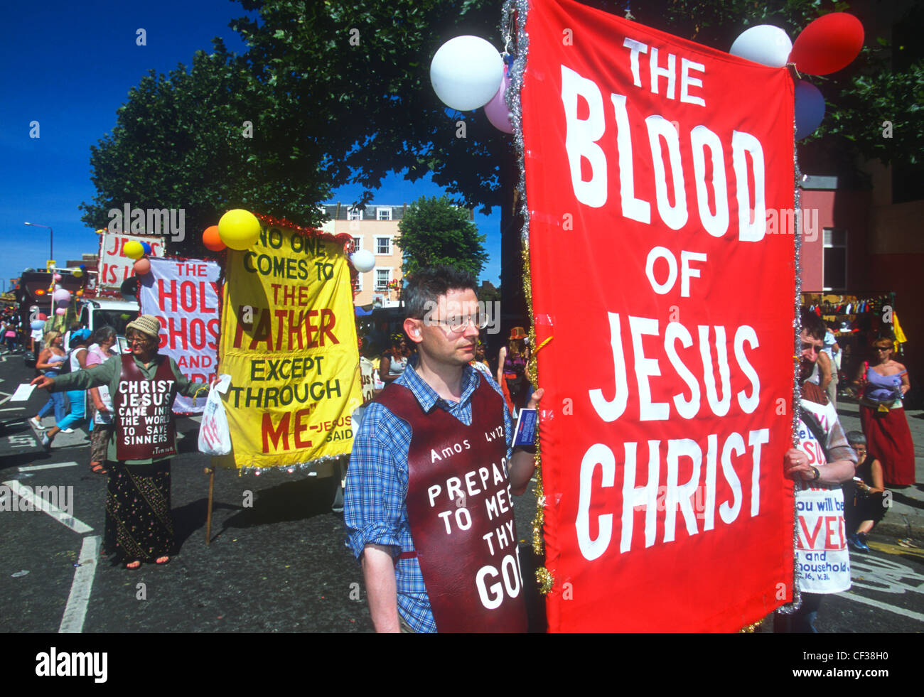 Religious zealot with placard hires stock photography and images Alamy