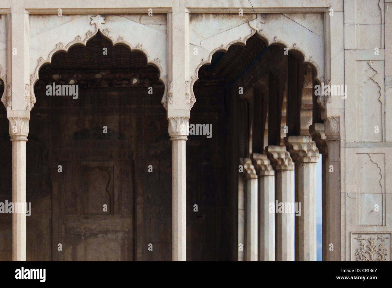 Marble structure inside the Lahore Fort, Lahore, Pakistan Stock Photo