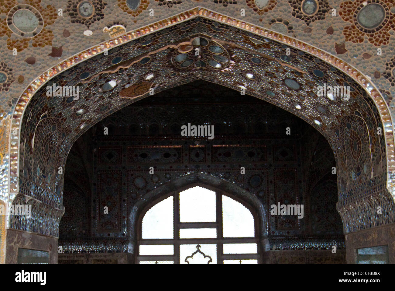 Sheesh Mahal or Palace of Mirrors, Lahore Fort, Lahore, Pakistan Stock