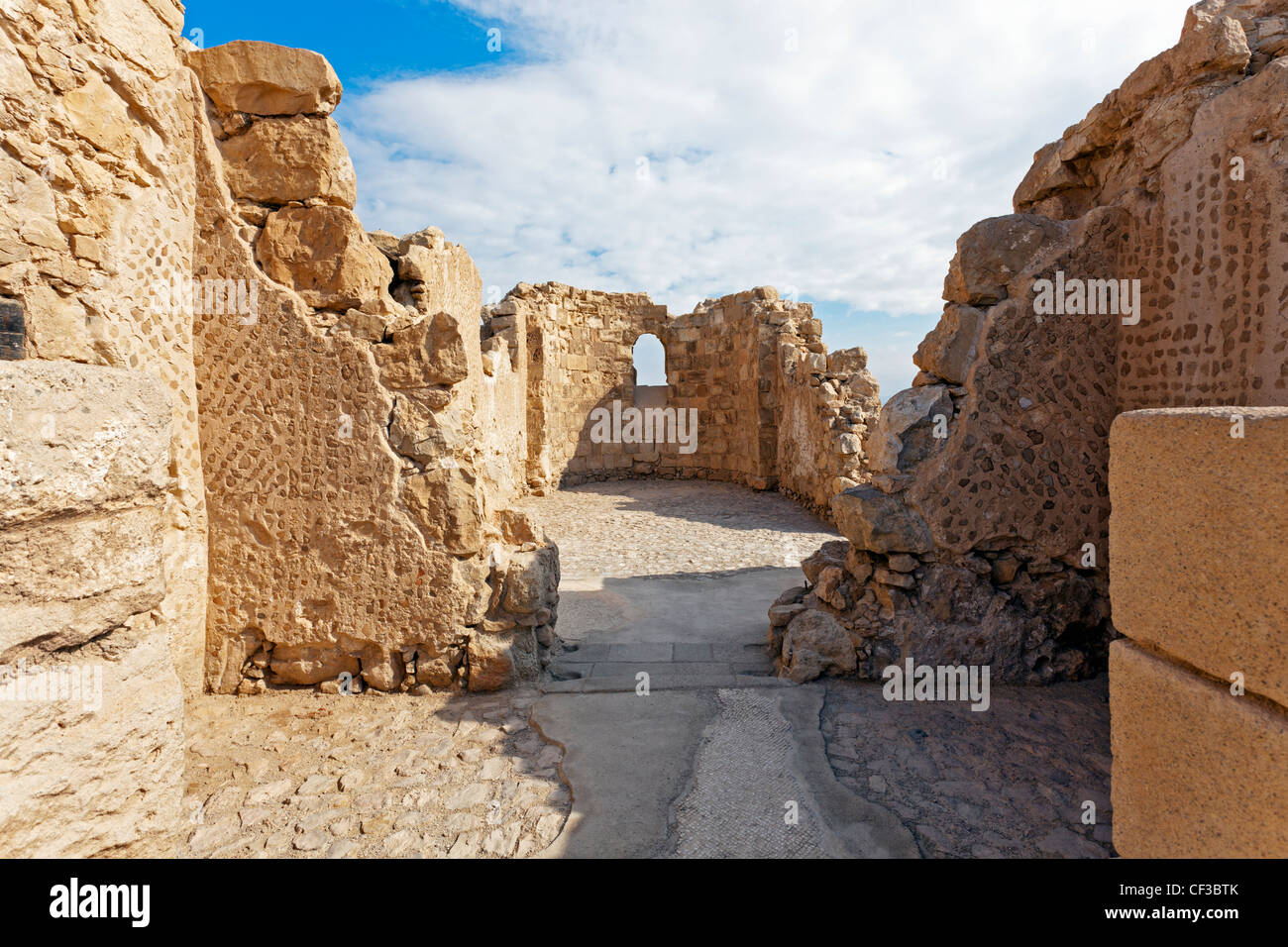 Israel,Masada fortress, Byzantine Church Stock Photo