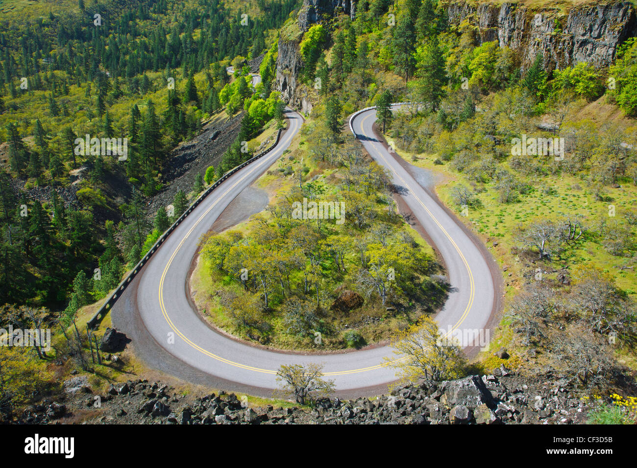 Columbia river highway curve hi-res stock photography and images - Alamy