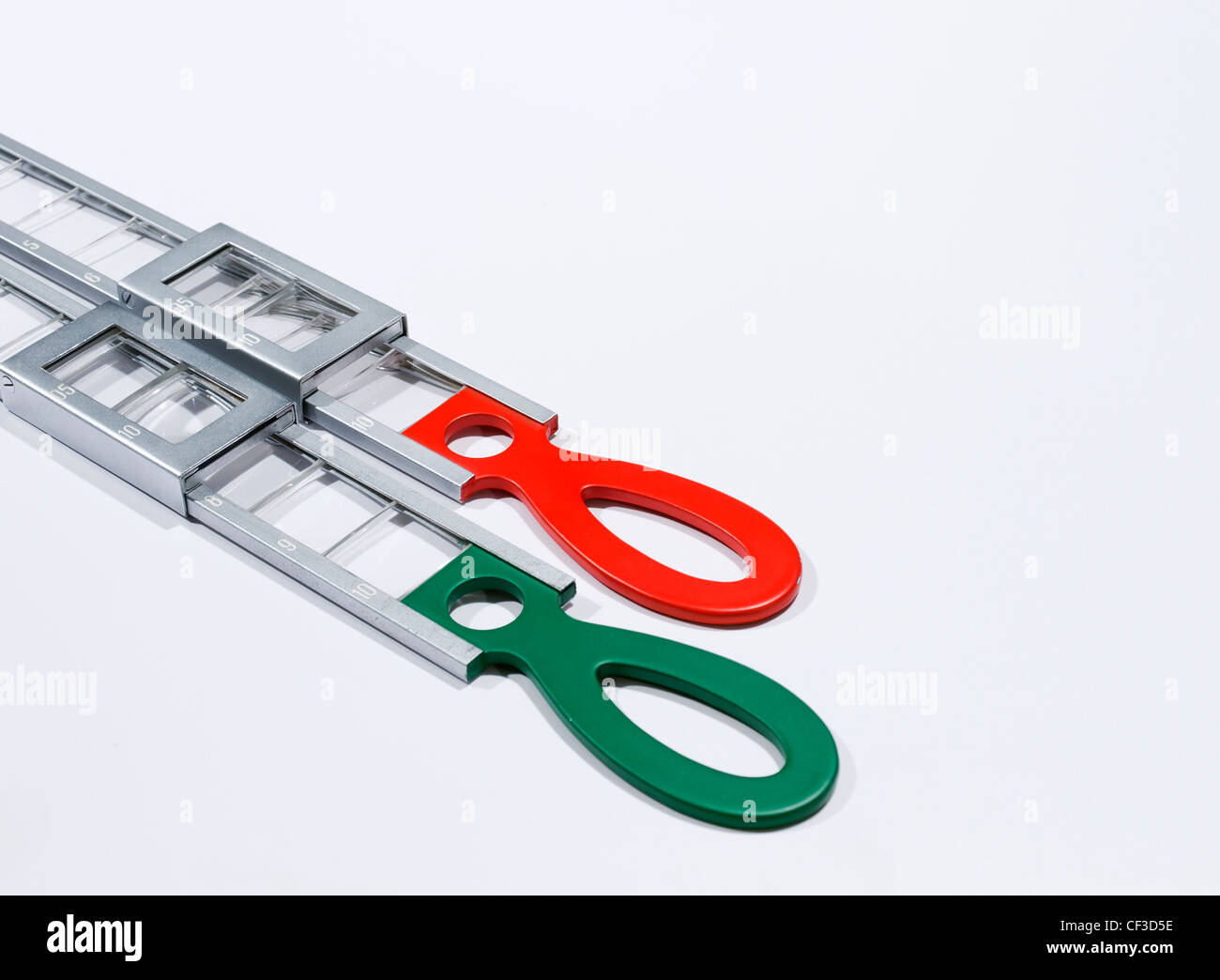 Cue graduated retinoscopy and trial lenses Stock Photo Alamy