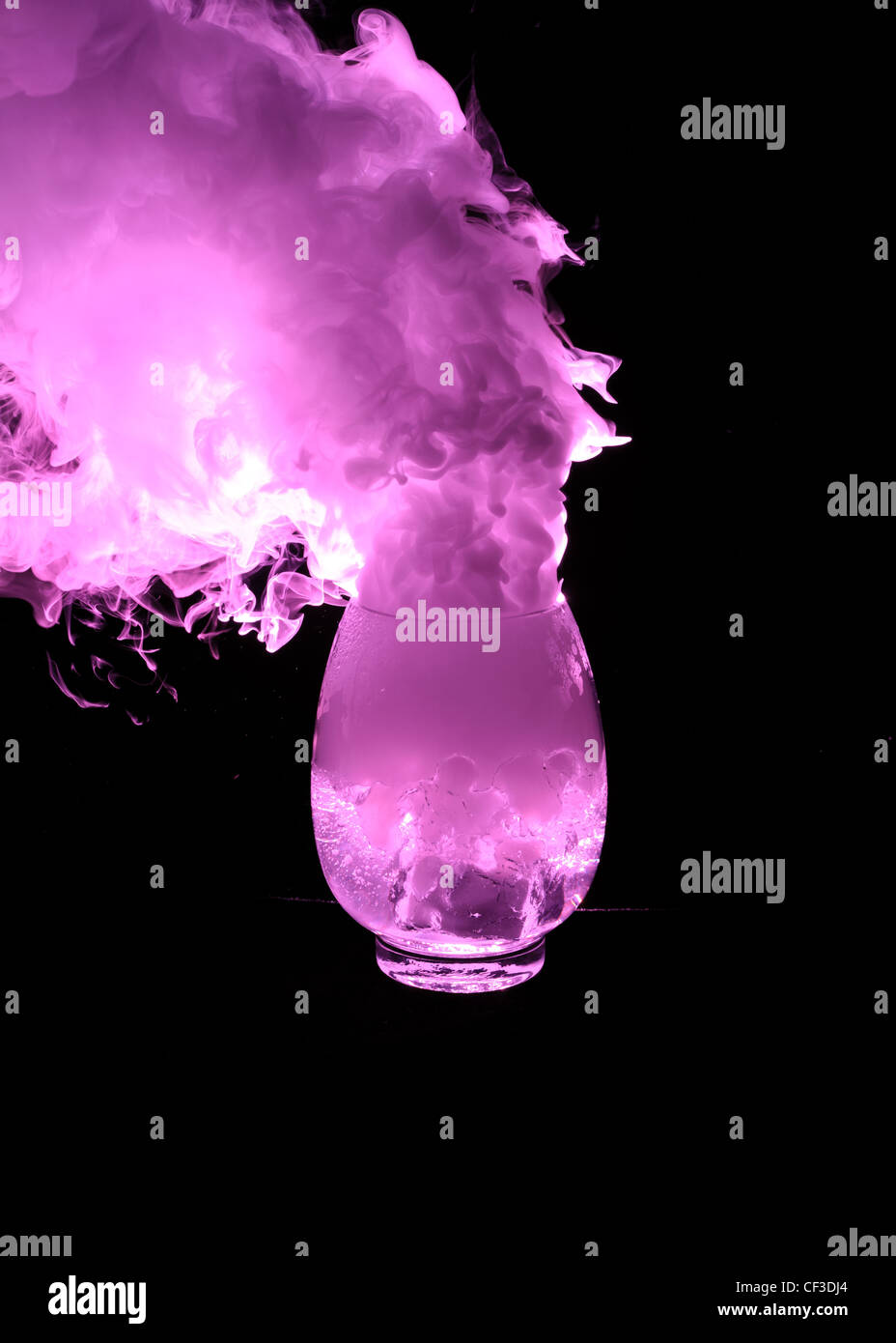 dry ice sublimation Stock Photo