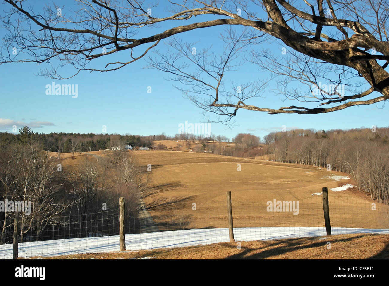 View of the landscape in Shelburne, Massachusetts Stock Photo