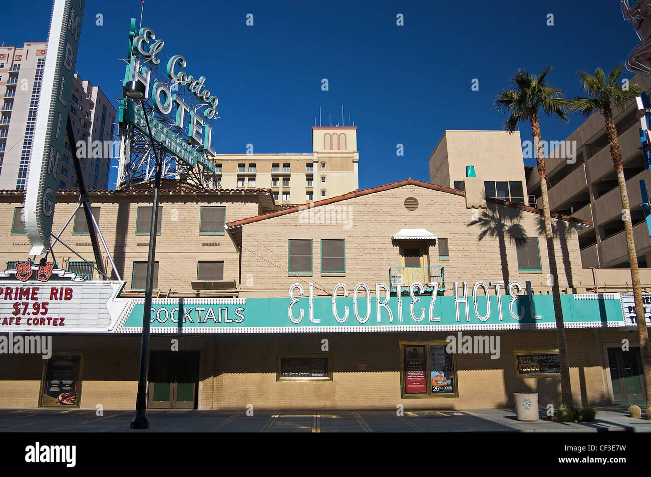 El Cortez Hotel and Casino, in downtown Las Vegas Stock Photo