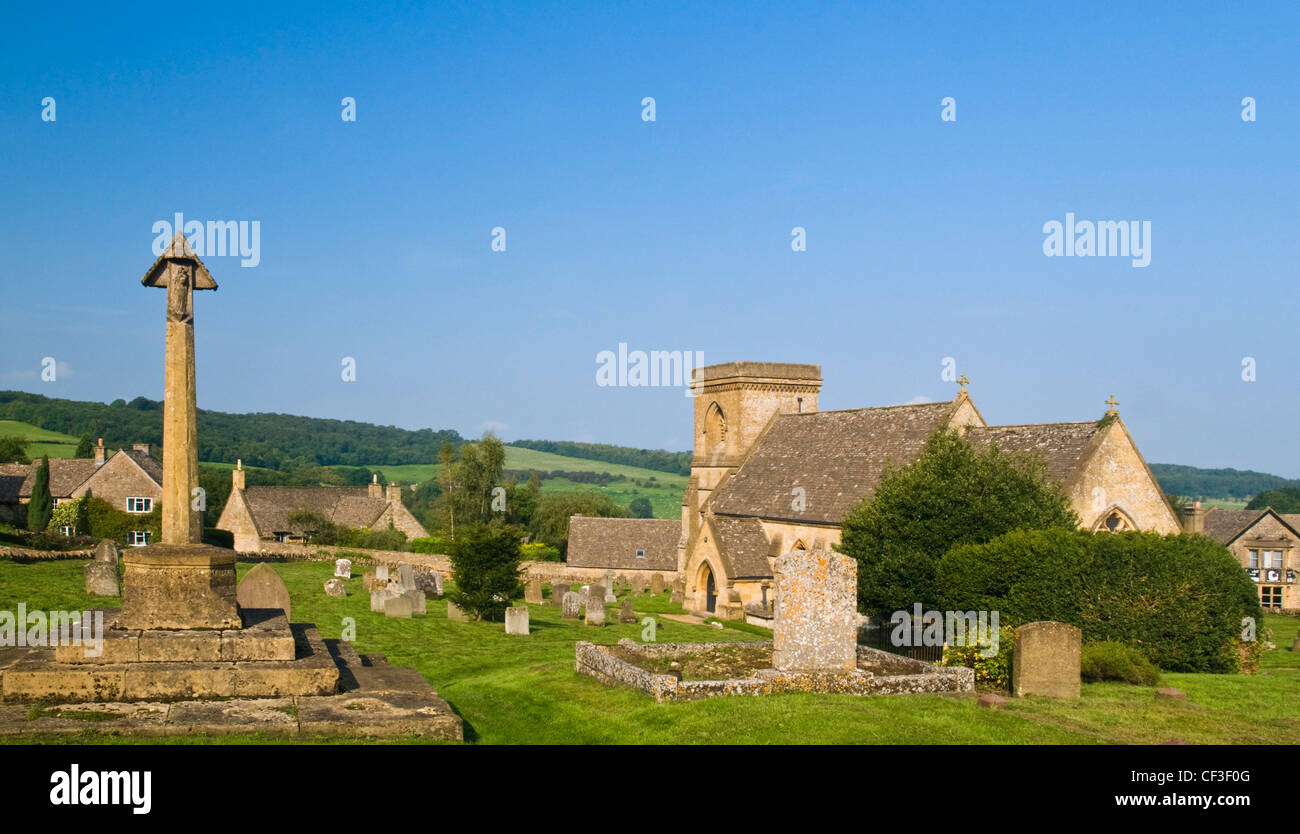 A view of the Church of St. Barnabas in the picturesque village of Snowshill. Stock Photo