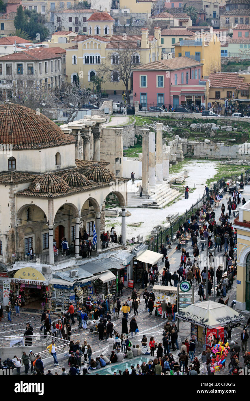 europe greece athens an aerial view of monastiraki square Stock Photo