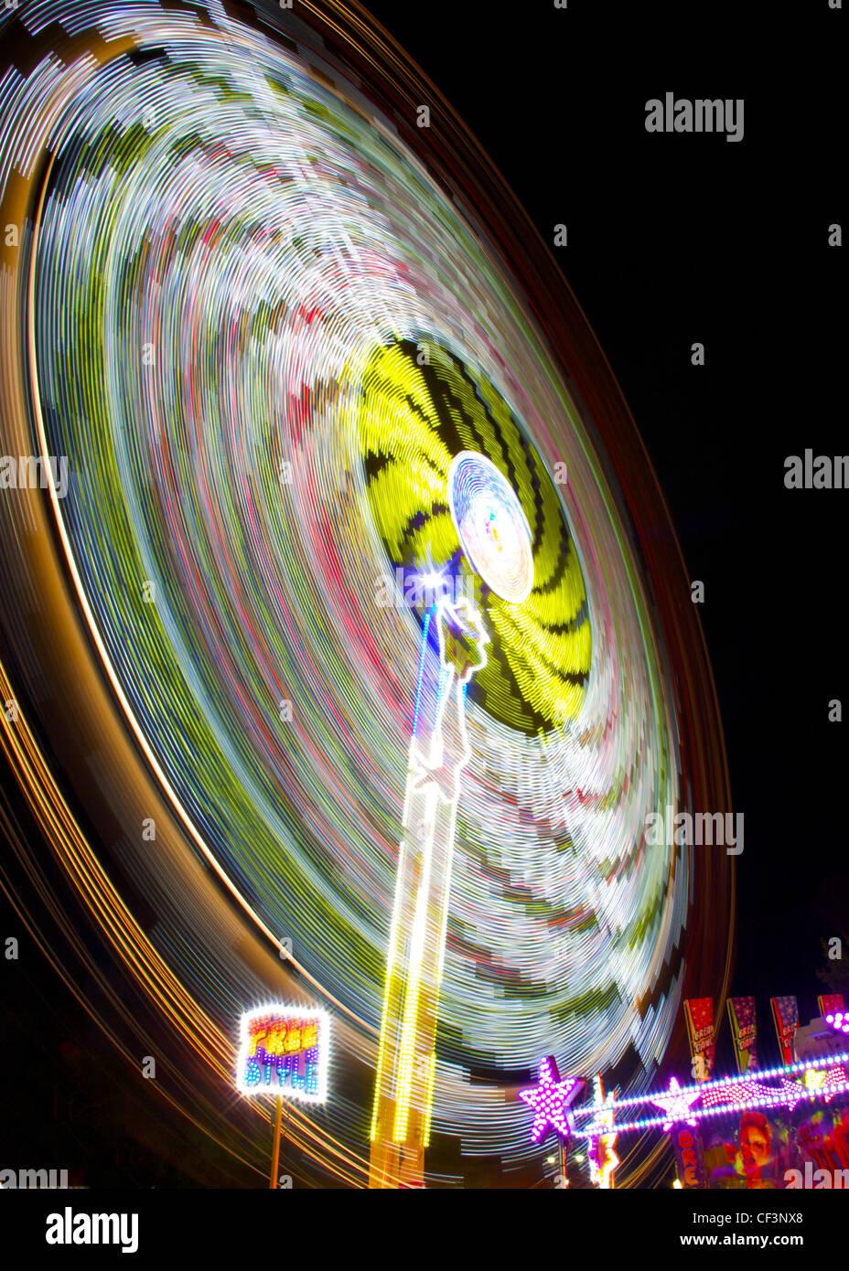 Spinning amusement ride Stock Photo