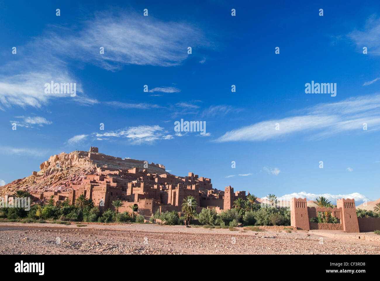 The UNESO world Heritage site of Ait ben Haddou at sunset Stock Photo