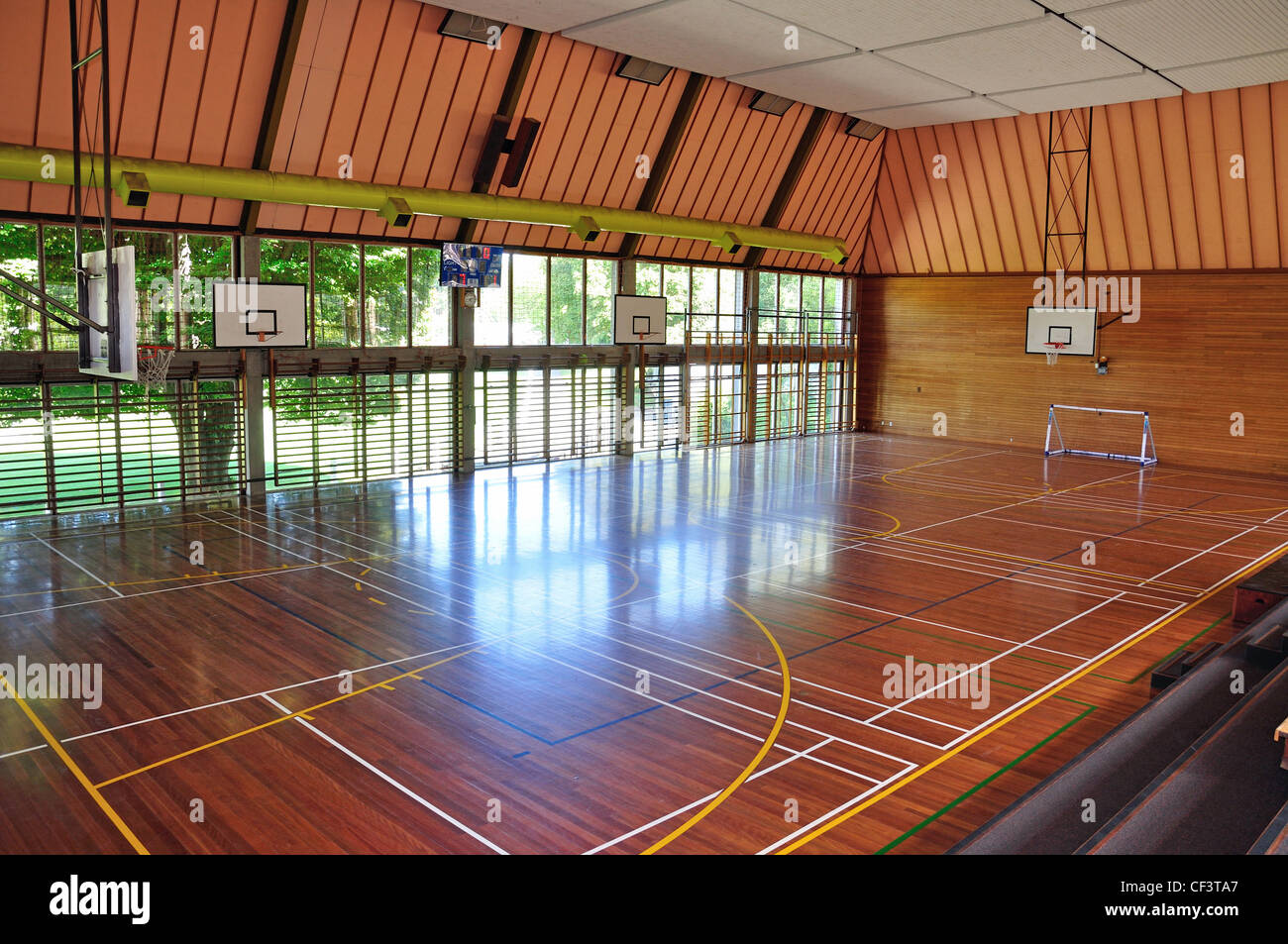 Gym interior, Christ's College, Rolleston Avenue, Christchurch