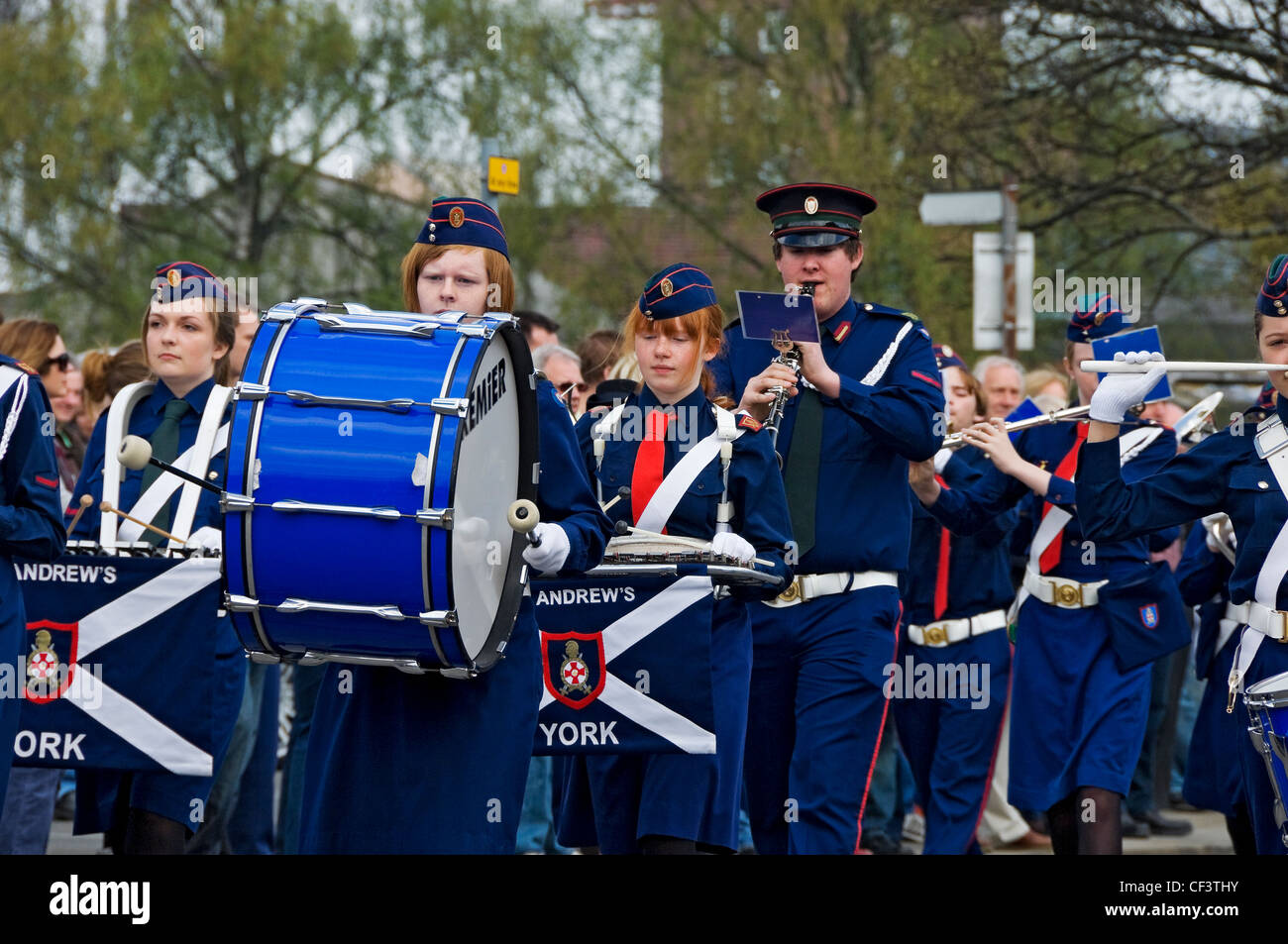 Musicians in the St Andrews Church Lads and Church Girls Brigade band parading in the annual