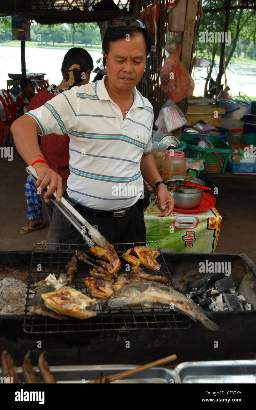 Cooked Fish Market Cambodia Siem Reap Cambodia Asia Stock Photo Alamy