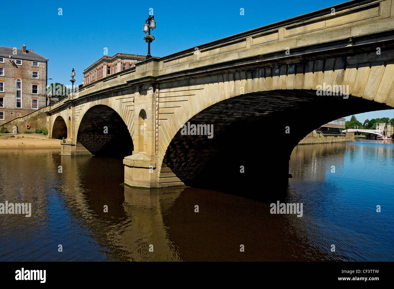Ouse Bridge over River Ouse. Stock Photo