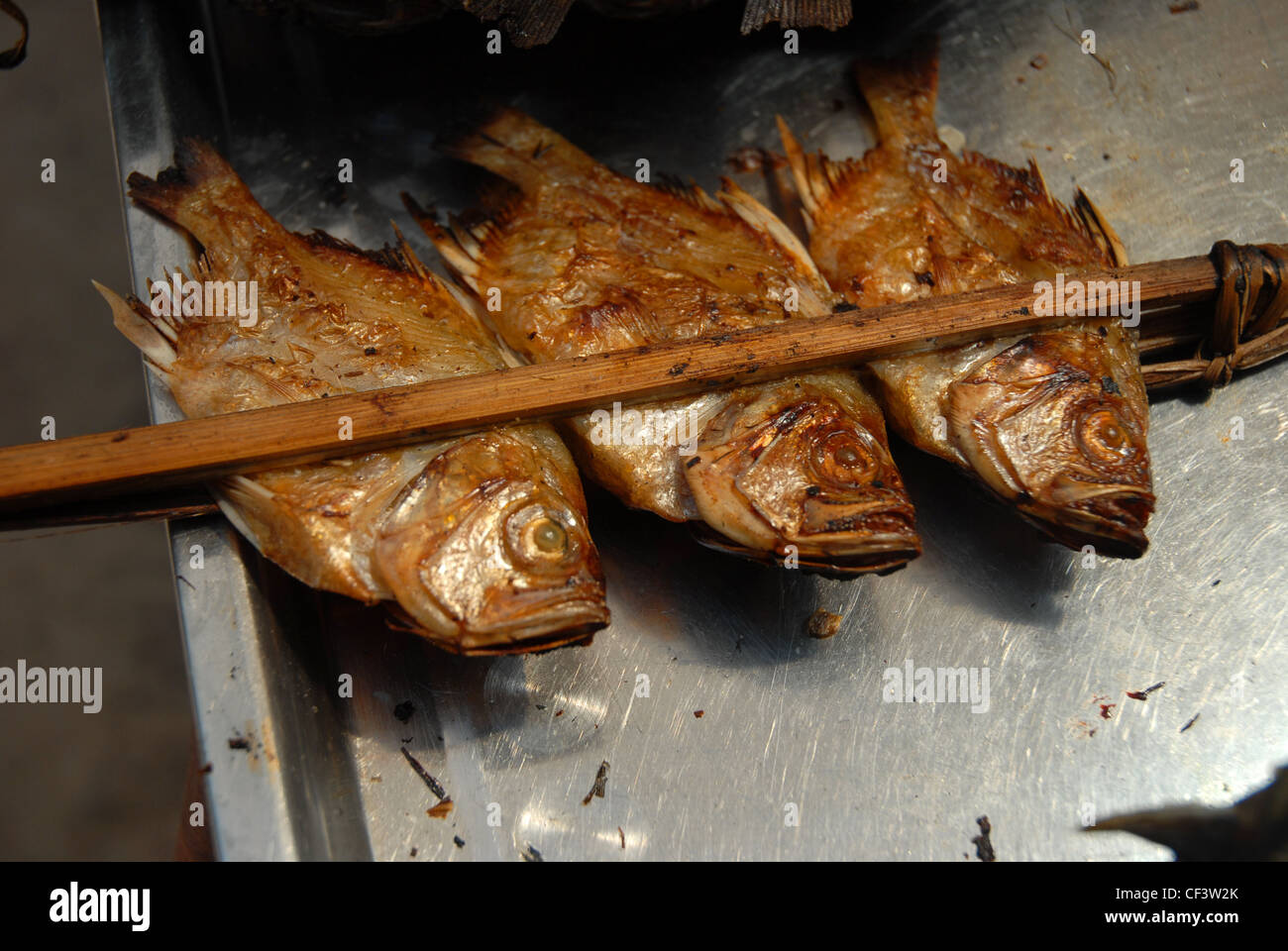 Cooked Fish Market Cambodia Siem Reap Cambodia Asia Stock Photo Alamy