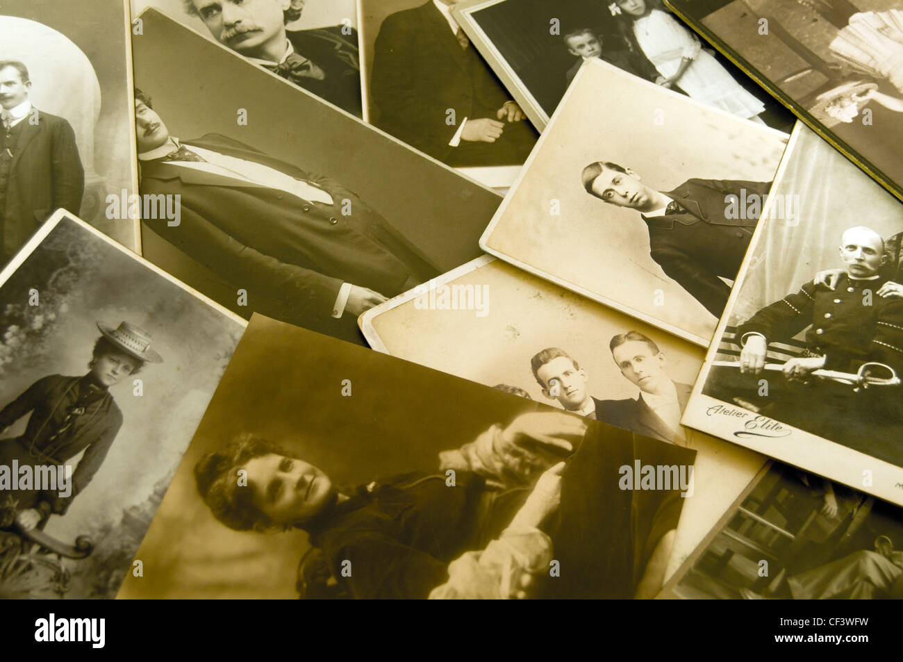background of old vintage photographs Stock Photo