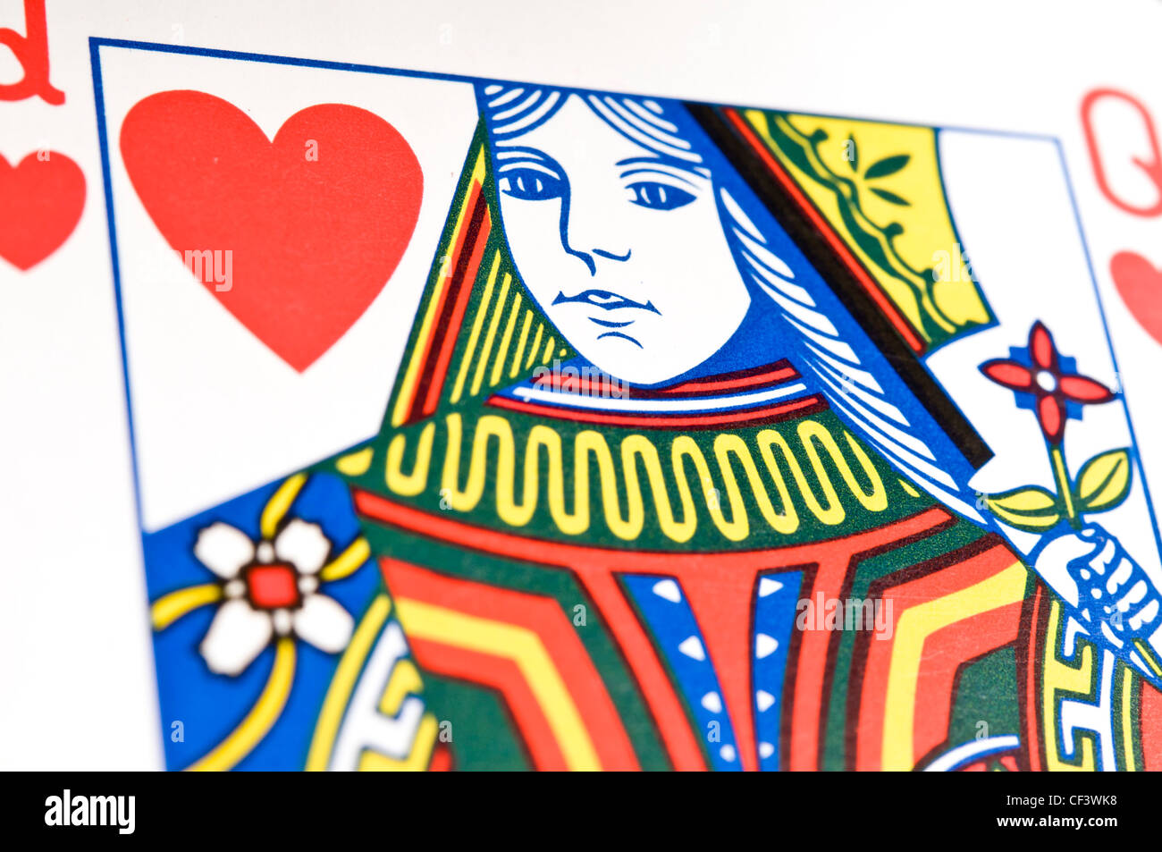 classical Queen of hearts playing card Stock Photo Alamy