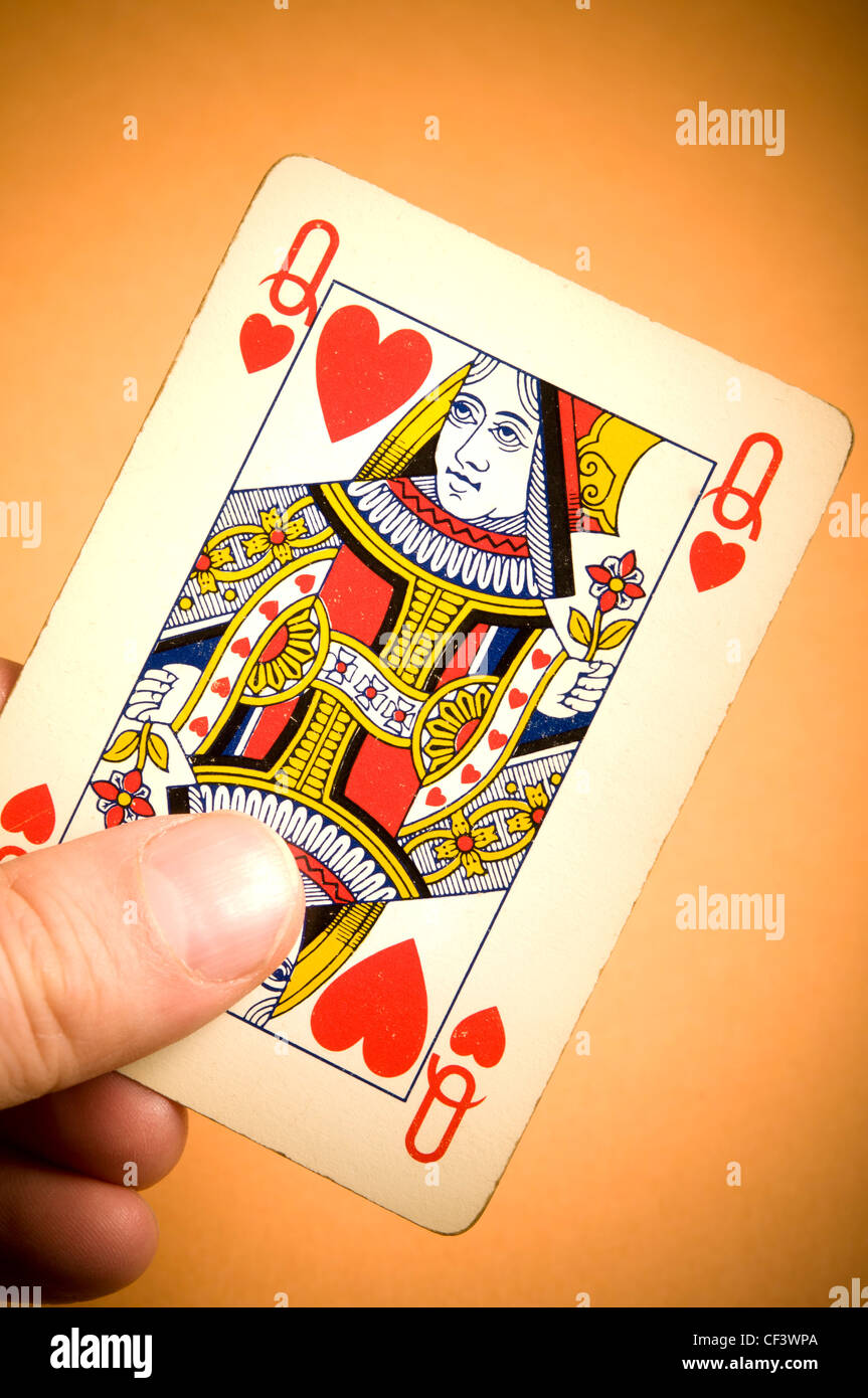 Queen of hearts playing card hires stock photography and images Alamy