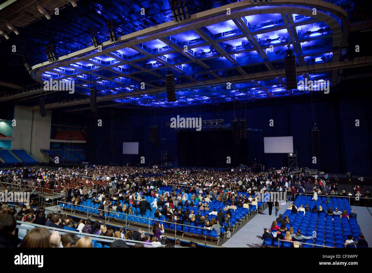Empty stage chairs music concert hires stock photography and images