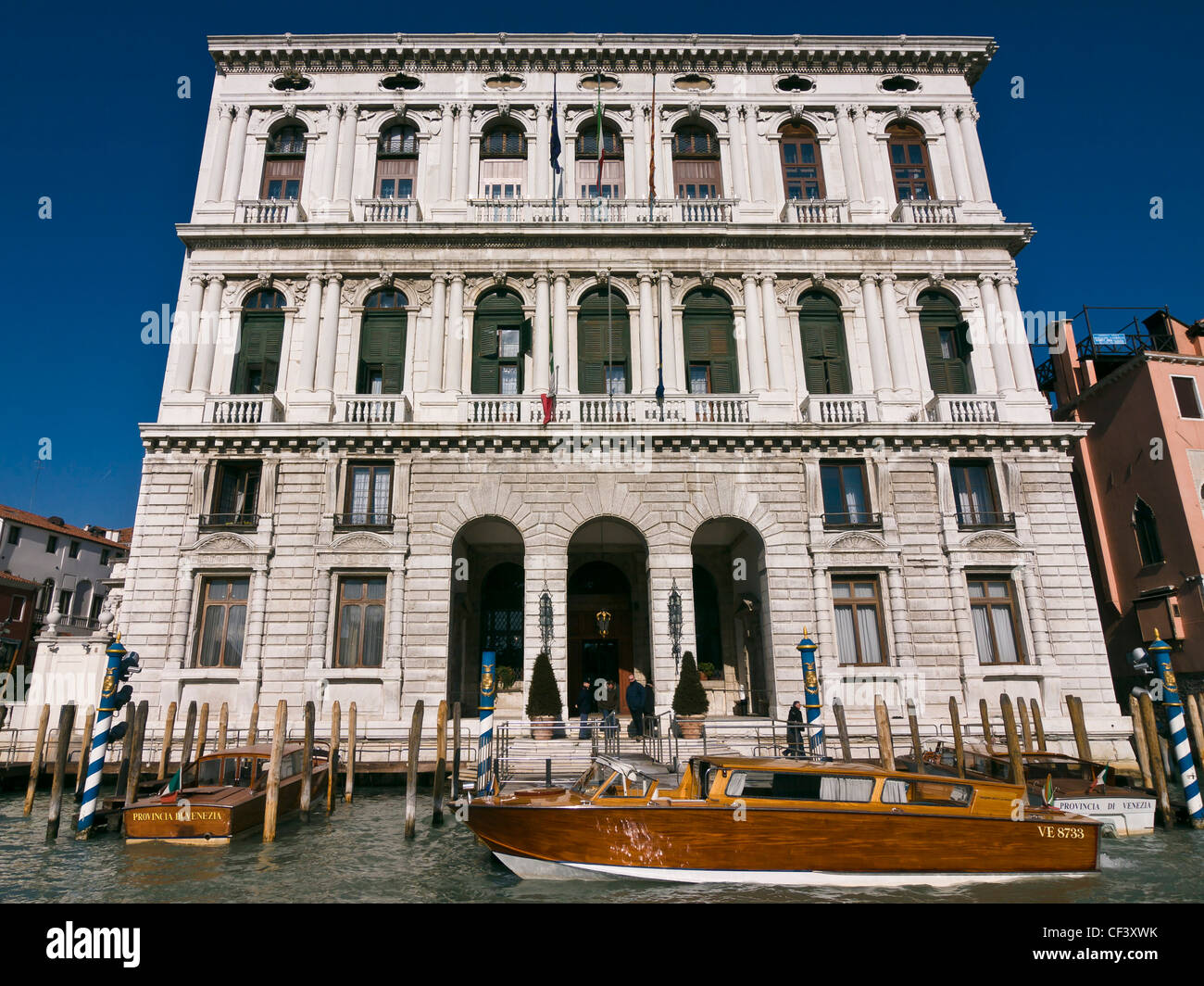 Facade of Palazzo Corner, La Prefettura (16th century) on Grand Canal