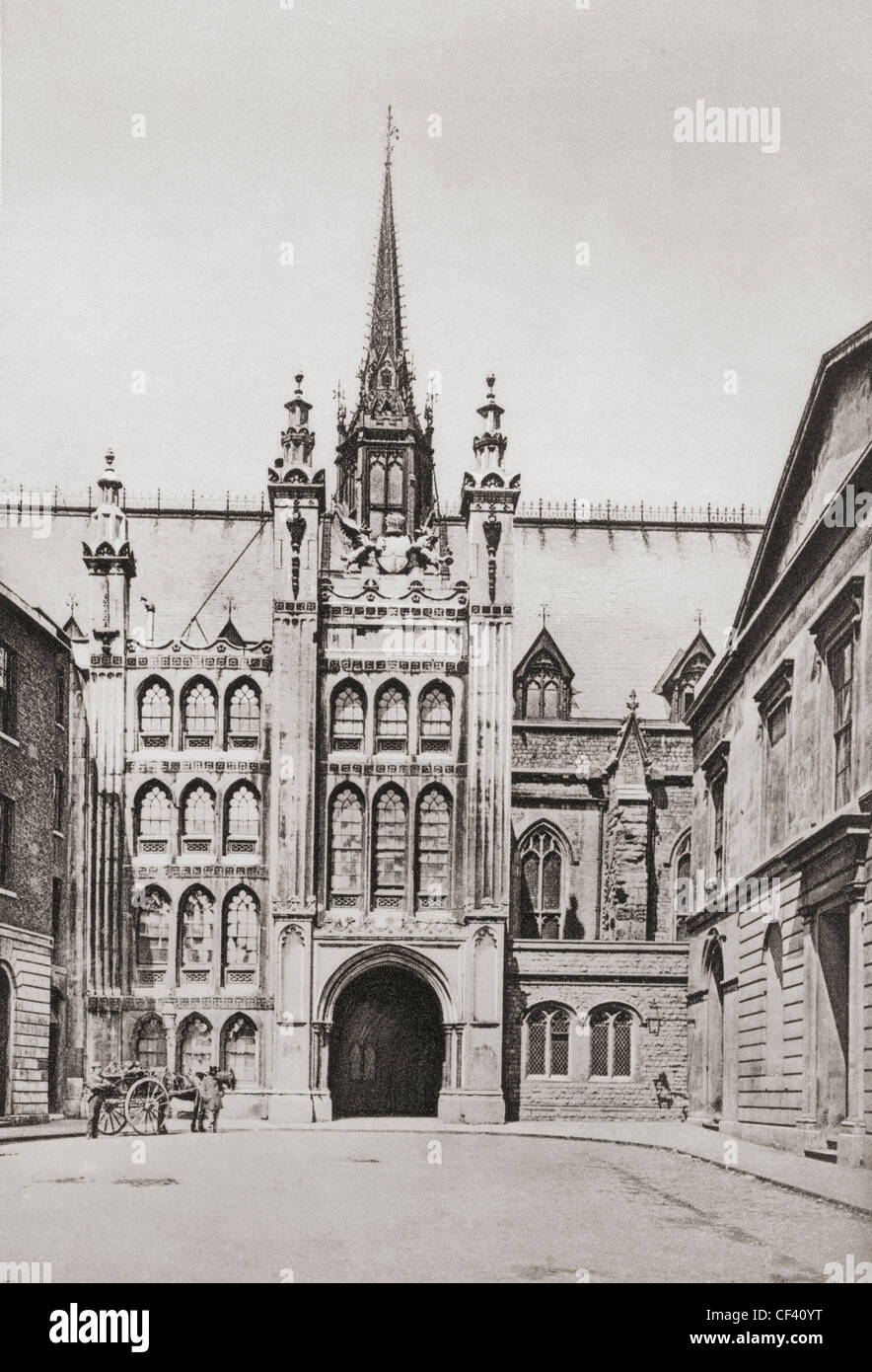 The Guildhall, London, England in the late 19th century. From London ...