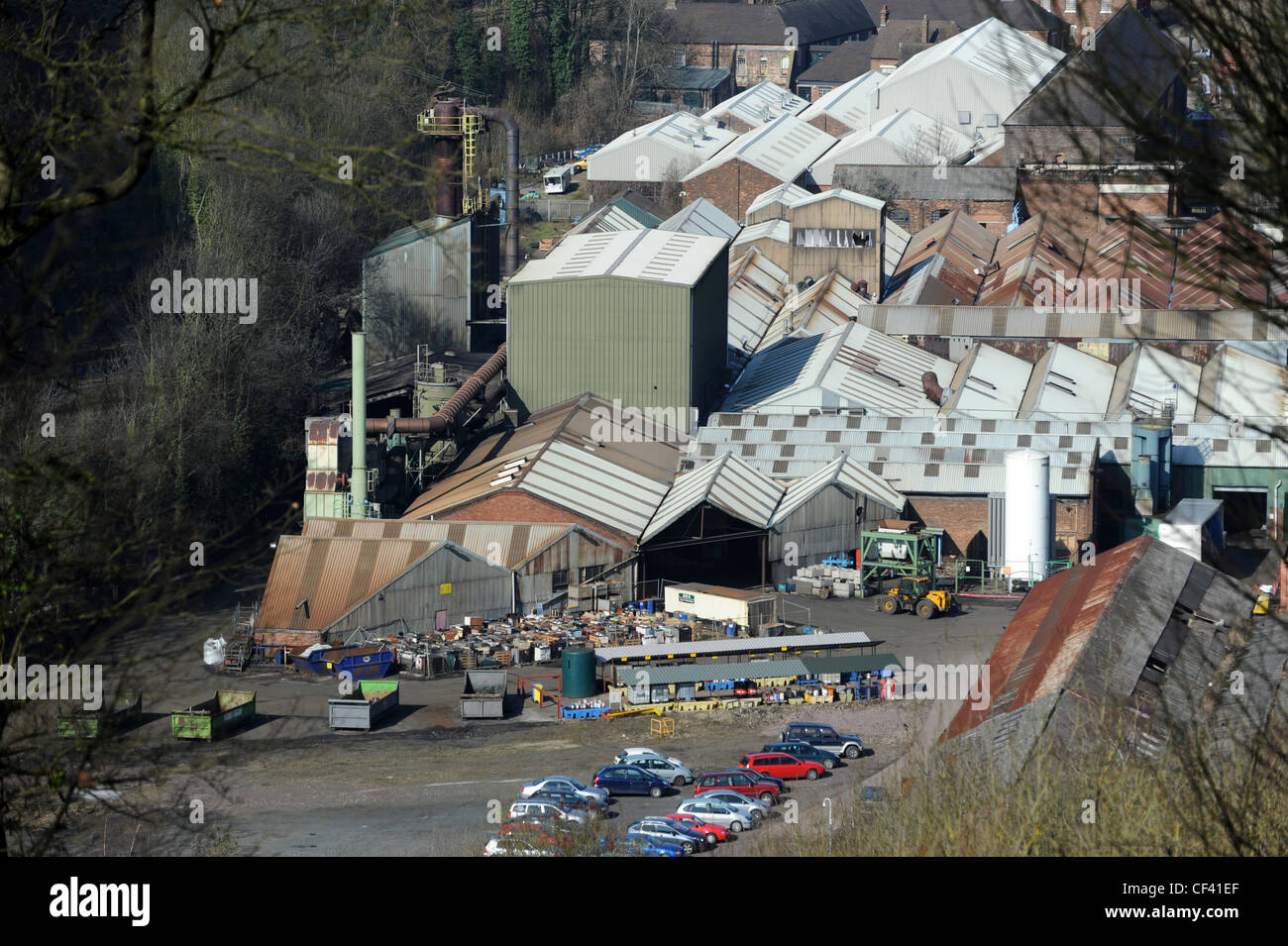 The Aga-Rayburn Factory in Coalbrookdale Telford. The factory is located on one of the original foundry sites of Abraham Darby I Stock Photo