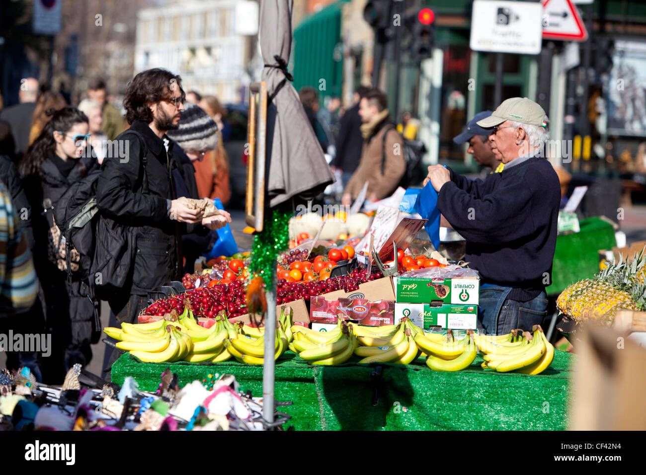 Fruiterer's stall, Brick Lane, Spitalfield, London, England, UK Stock ...