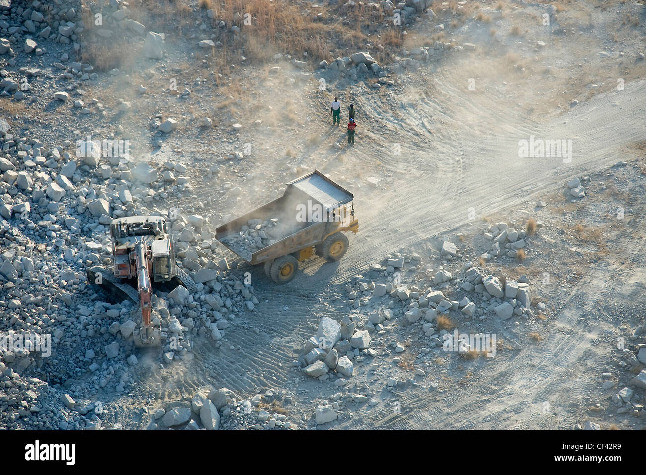 Aerial images of a stone quarry from Zimbabwe Stock Photo Alamy