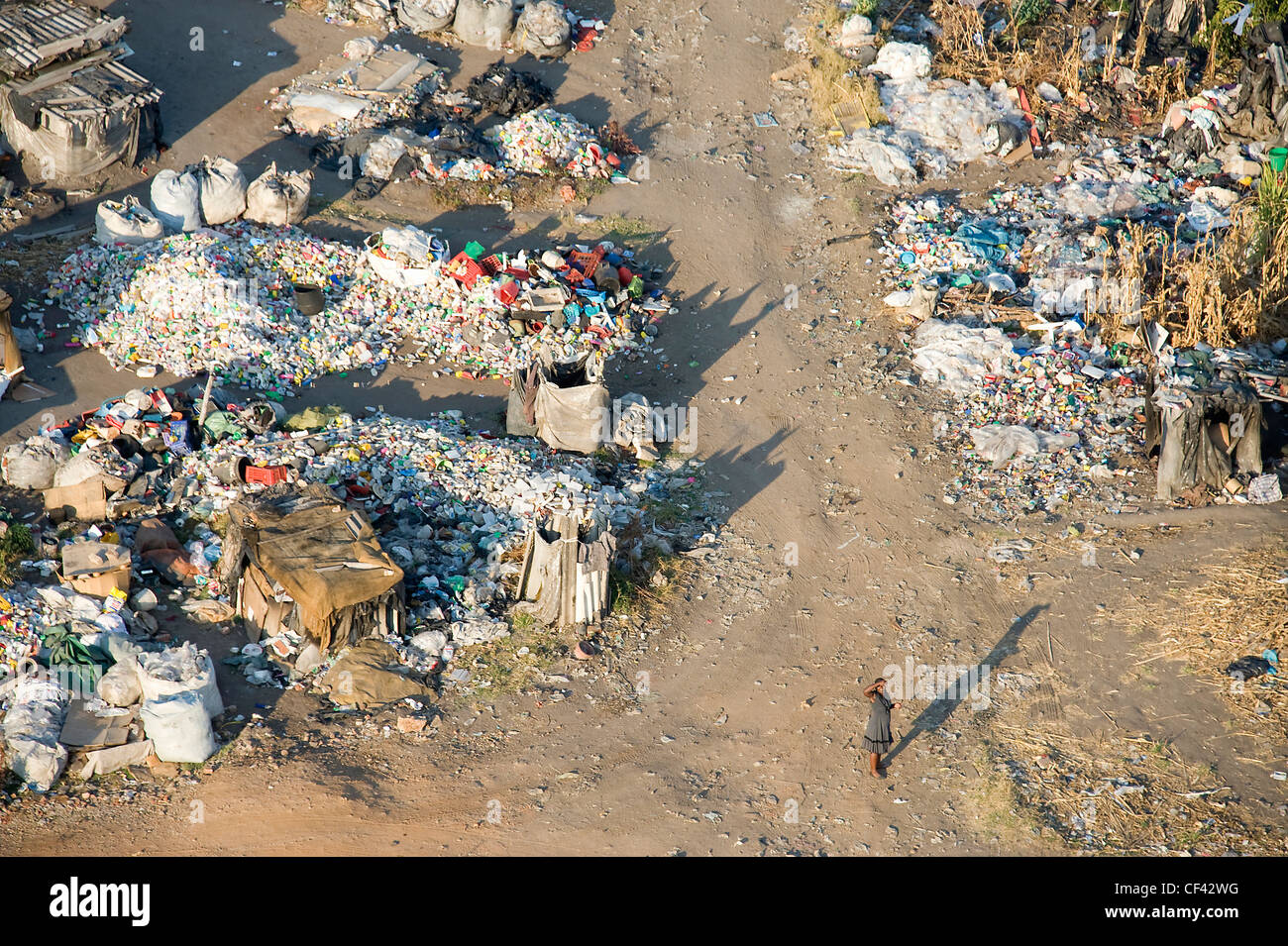 Aerial views of a rubbish dump in Harare Zimbabwe Stock Photo Alamy