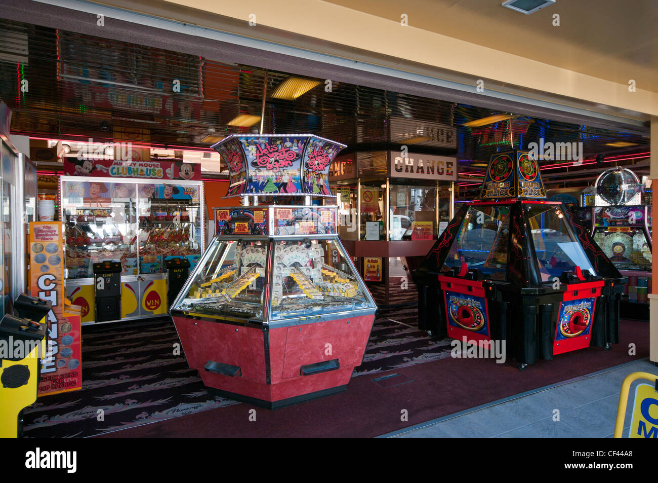 Seaside Seafront Amusement Arcade UK Stock Photo