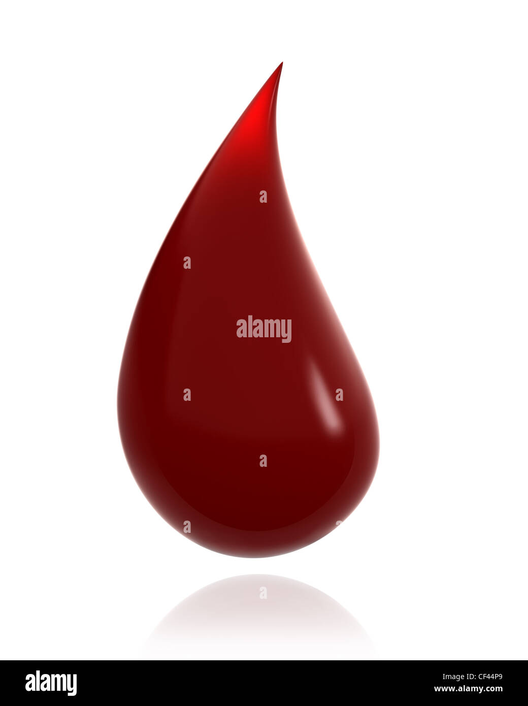 Drop of blood isolated on white background Stock Photo Alamy