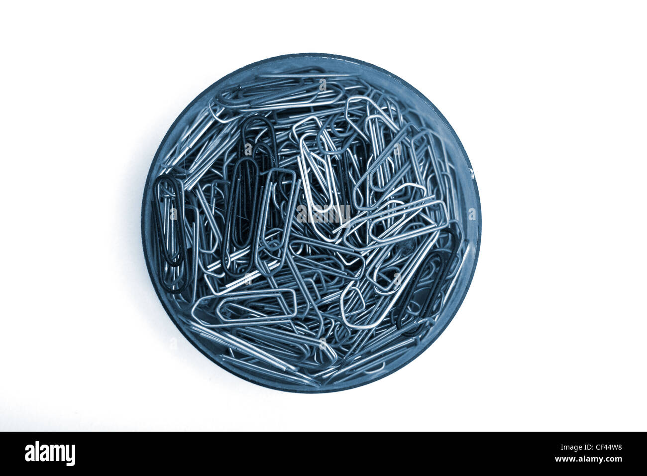Paper clips isolated on white Stock Photo