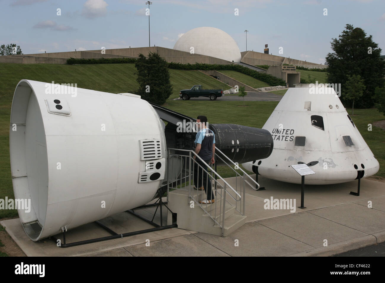 Capsules Neil Armstrong museum in Ohio Stock Photo Alamy