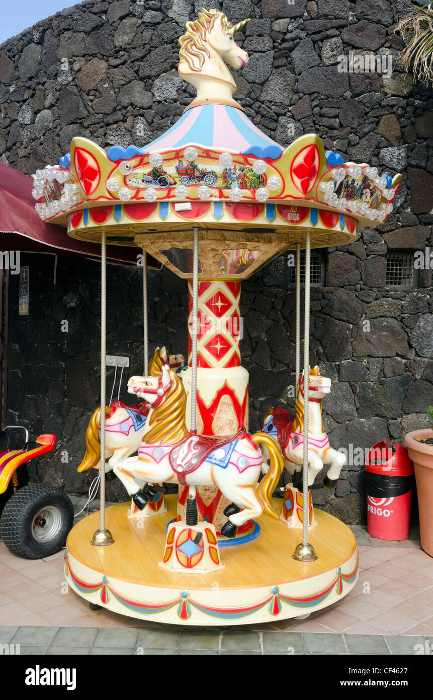 Merry-go-round - Playa Blanca, Lanzarote - Canary Islands Stock Photo