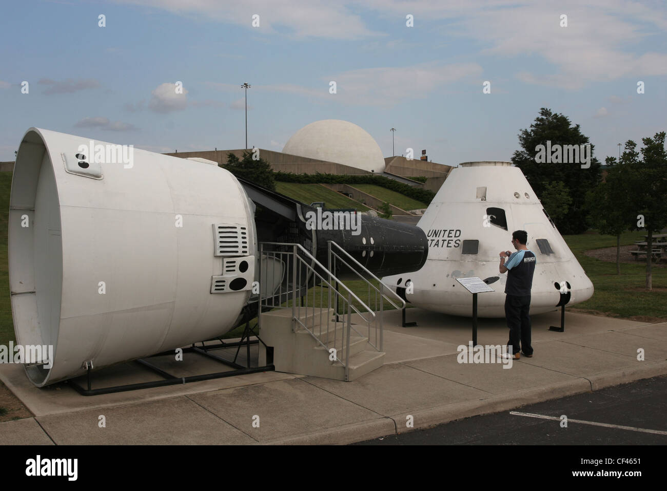 Capsules Neil Armstrong museum in Ohio Stock Photo Alamy
