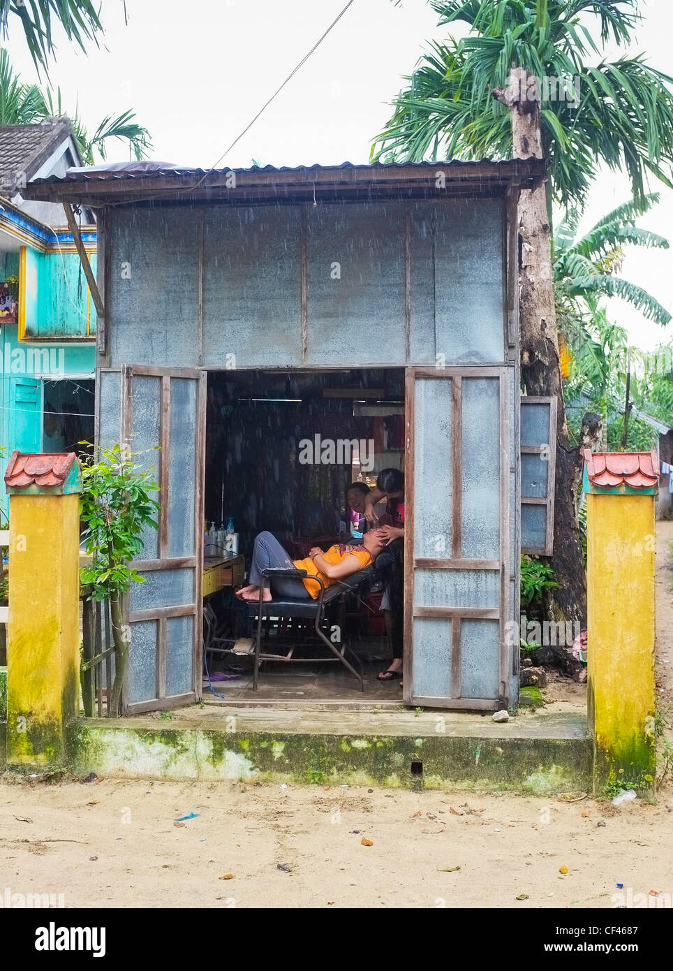 Hairdressing salon, Hoi An, Vietnam Stock Photo Alamy