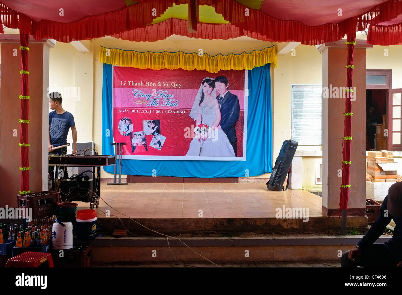 Wedding Restaurant Decorated With Bride And Groom Poster Hoi An