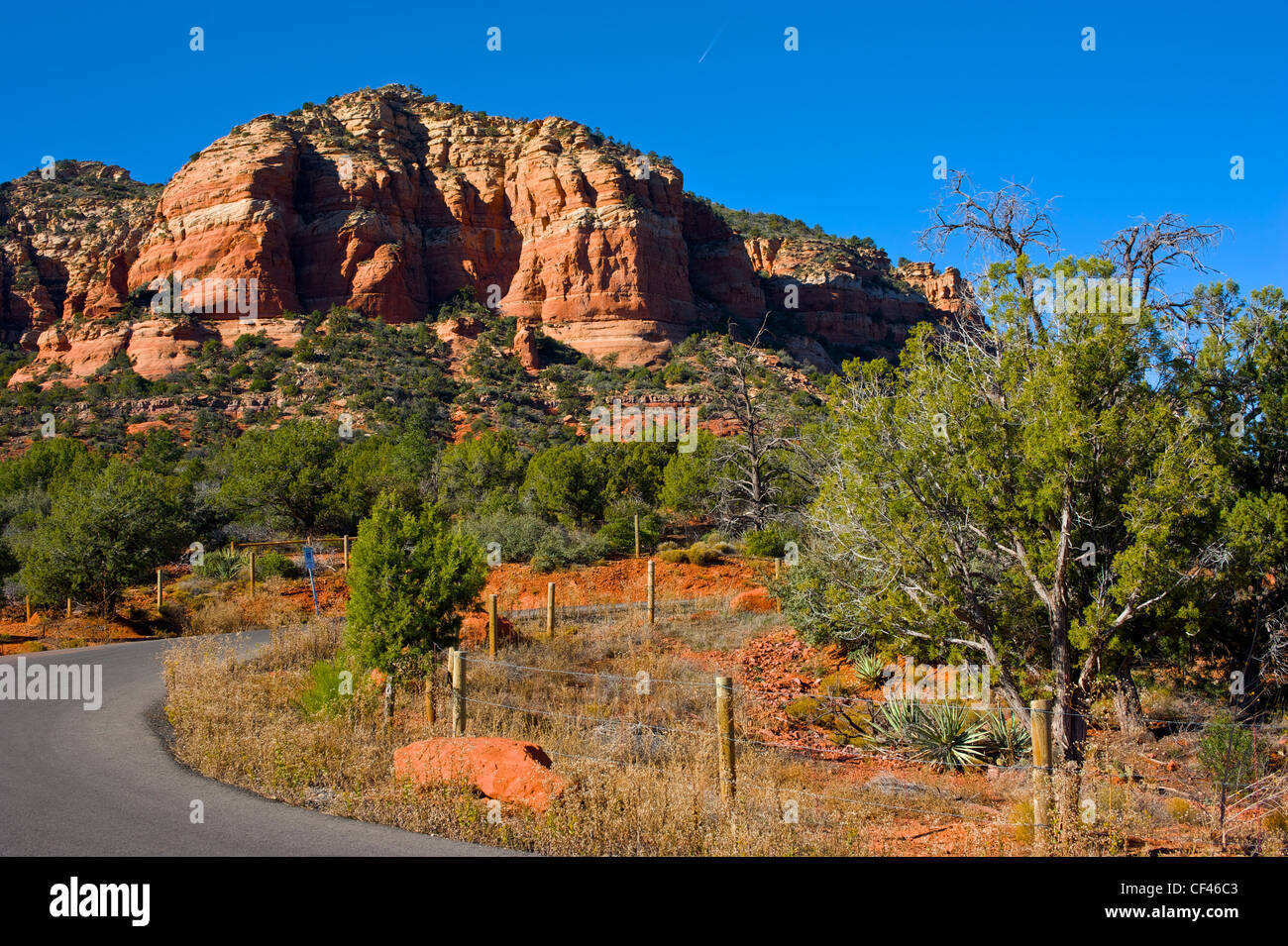 red rock hills just south of Sedona, Az on rt 17 Stock Photo
