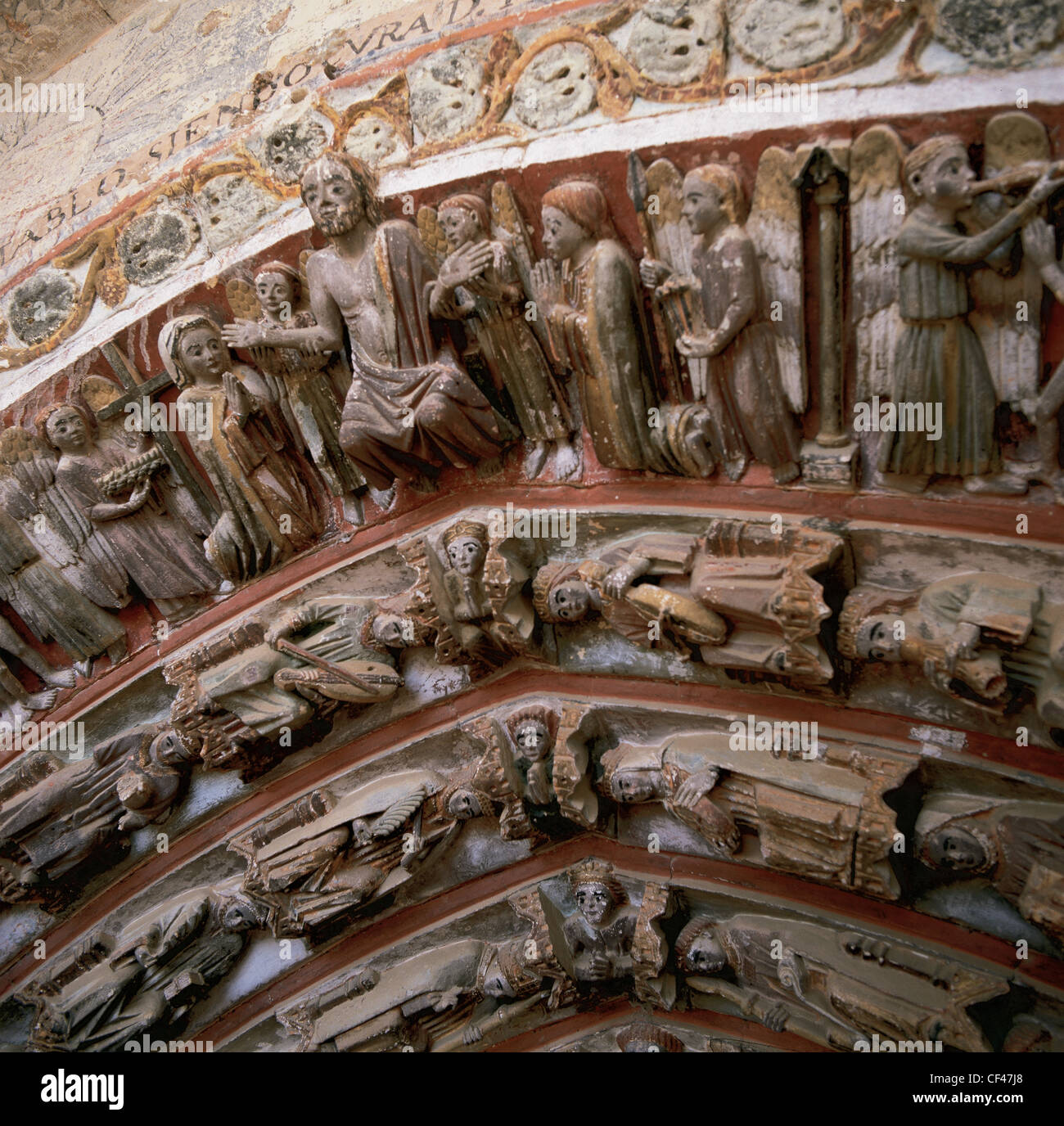 Spain. Toro. Collegiate Church of Saint Mary the Great. Majesty Portico. Stock Photo