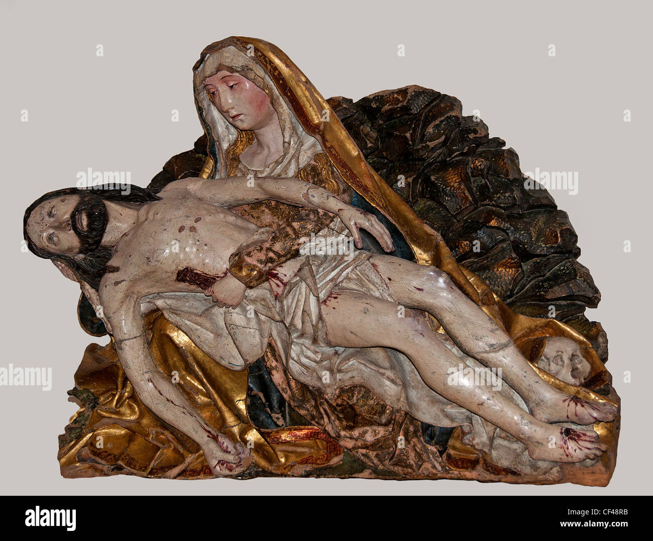 La Vierge de Pitie Entourage Gil de Siloe Our Lady of Pity Gil of Siloam 1486 Spain Carthusian monastery  Miraflores Burgos, Stock Photo