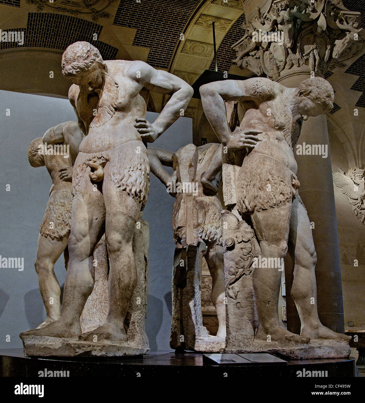 Satyrs on Atlantis Roman 2nd century AD Albani Collection Stock Photo