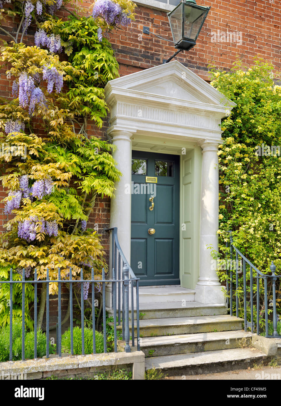 A Georgian house with Wisteria in Dedham, in the heart of Constable Country. Stock Photo